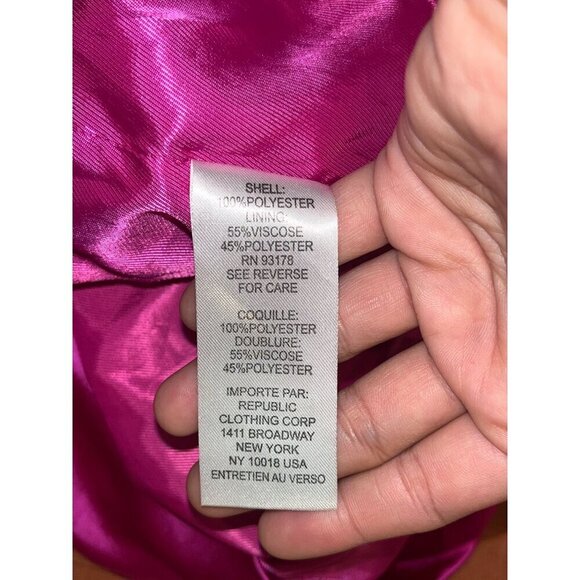 House of Harlow 1960 x Revolve Hot Pink   Satin Mini Skirt Women's Size 28 - Picture 6 of 8